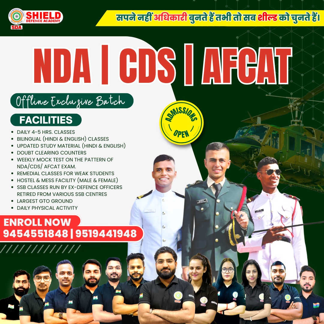 Enroll NDA Institute in Lucknow- Shield Defence Academy