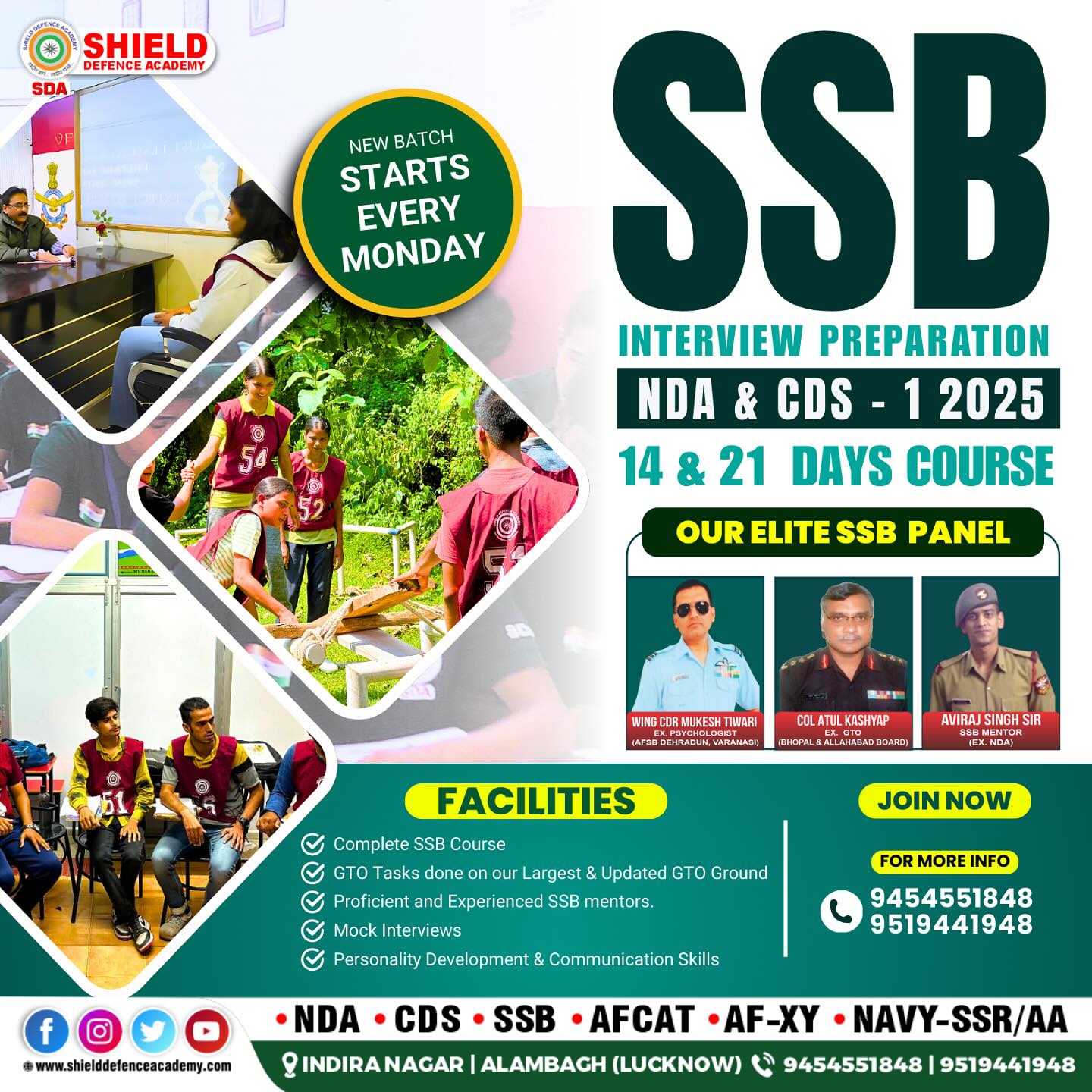 Shield Defence Academy – Best NDA, SSB Interview Coaching In Lucknow, India
