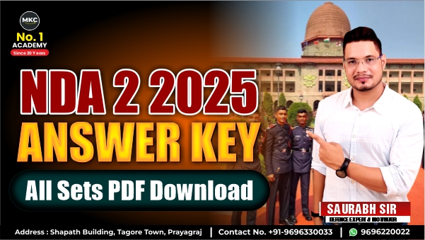 Download NDA 2 2025 Official Answer Key – Set Wise PDF