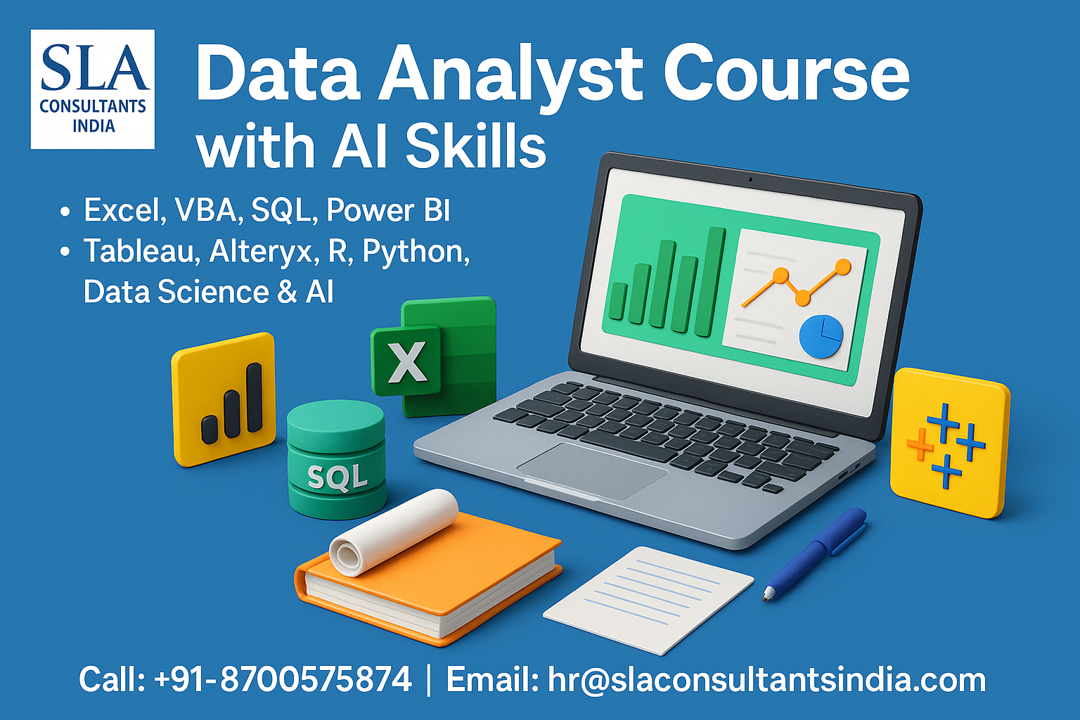 Launch a High-Income Career with Data Analyst Certification in Delhi, Free Alteryx, R, Gen AI Skills Plus IBM Certification Support, Best Summer Offer ’26 by SLA Consultants India