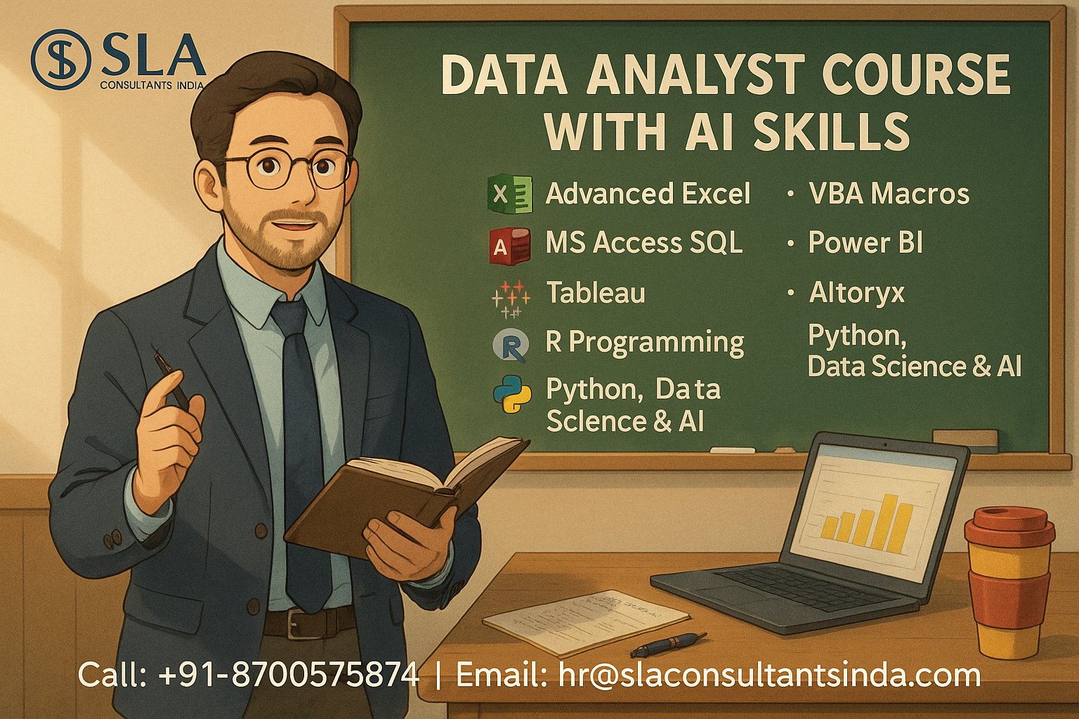 Data Analytics Institute in Delhi for Get a Job in an MNCs Including Free Alteryx, R and Gen AI Skills with Placement & IBM Certification Support, Best Summer Offer 2026 by SLA Consultants India