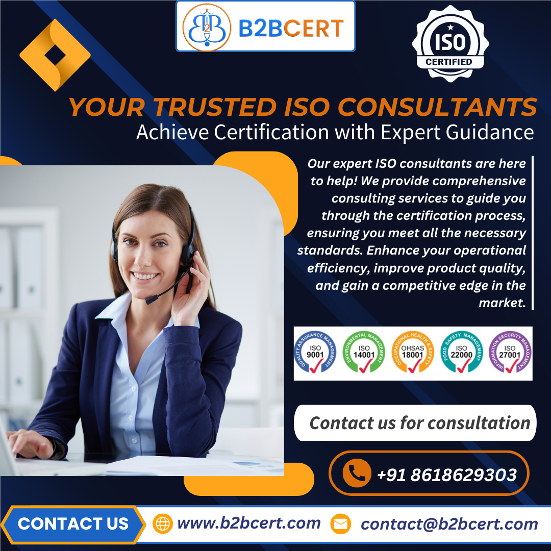 ISO Certification Consultants in Chennai | ISO 9001, ISO 27001, IATF 16949, ISO 13485 & More | B2BCERT